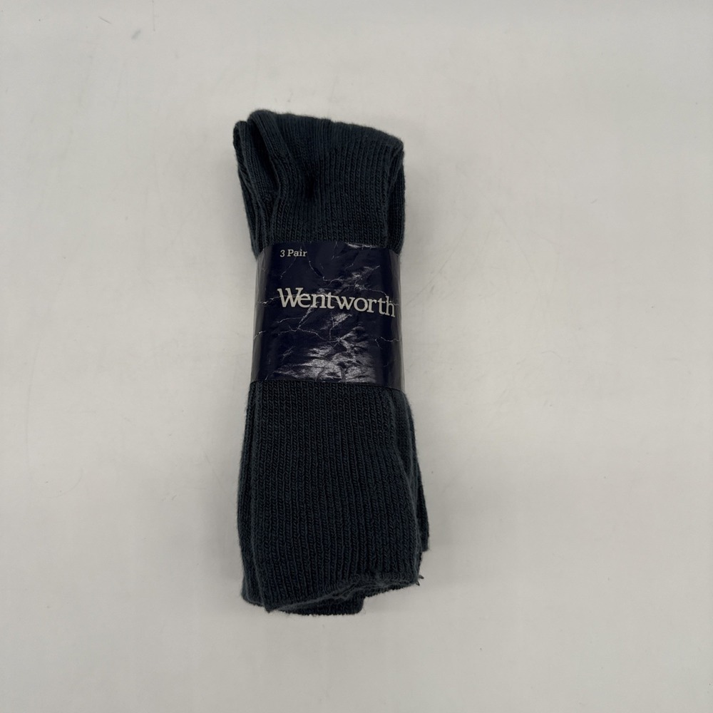 Vintage Montgomery Ward Wentworth Grey Socks 3-Pack Made in USA